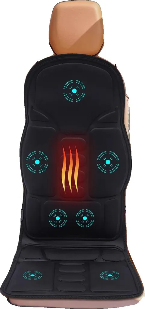 Housse de siège de massage en polyester avec 8 modes et minuterie réglable