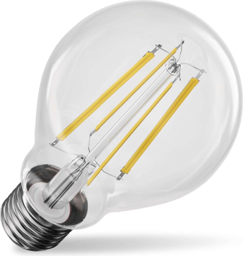 EMOS dimmbare Edison LED Lampe Filament A60, 7,5W Ersatz für 75W Glühbirne, Vintage-Stil mit E27 Sockel, Helligkeit 1055 lm, Warmweiß 2700 K, ZF...