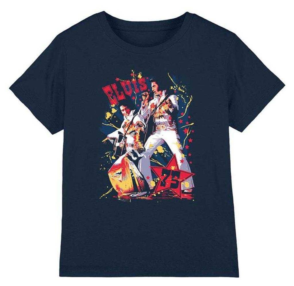 Elvis Presley - "Eagle Elvis" T-Shirt für Kinder TV33619 (140-146) (Marine)