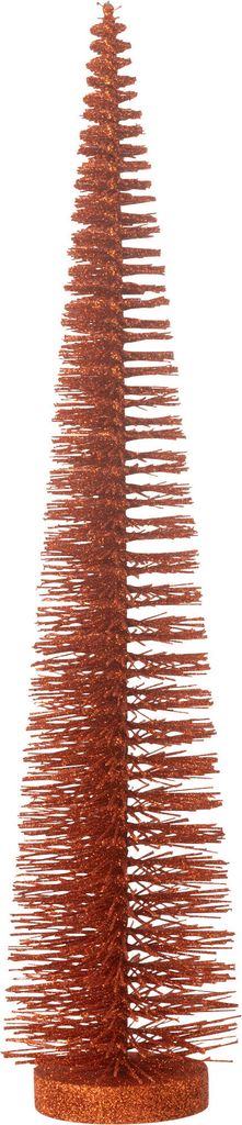 J-Line Weihnachtsbaum Dekorativ Pailletten Plastik Kupfer Medium