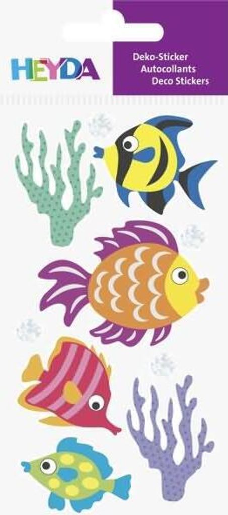 HEYDA 203780648 Stick-On's-Mix Tropische Fische 75 x 165 cm