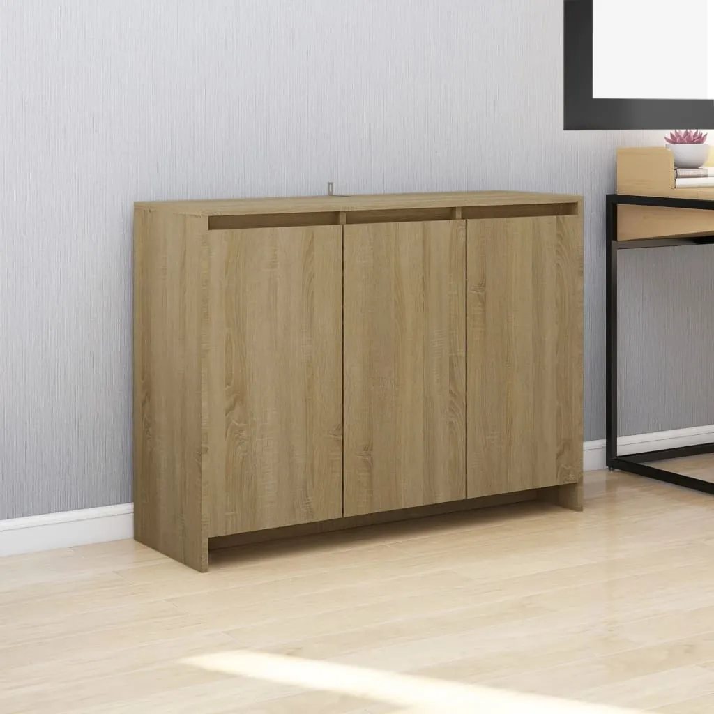 The Living Store credenza rovere Sonoma 102x33x75 cm materiale a base di legno