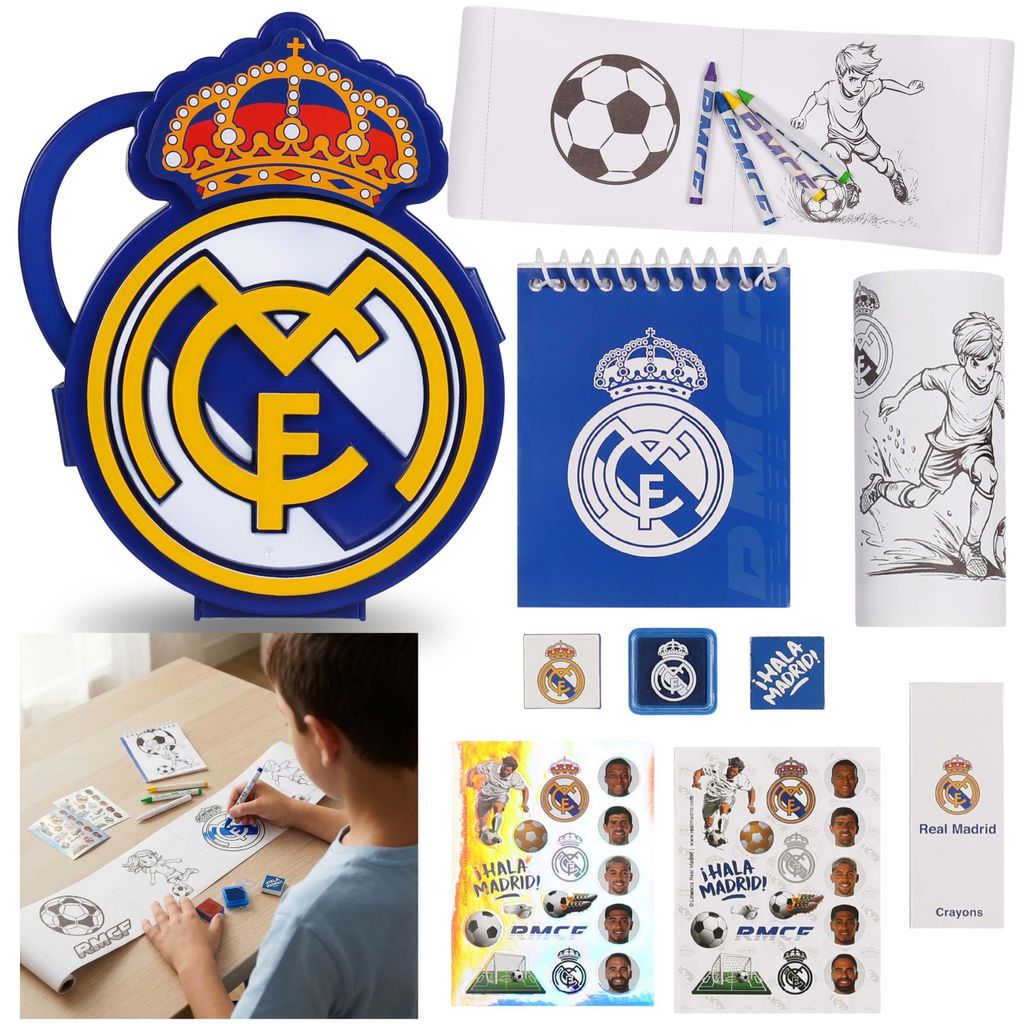 Real Madrid Kreativset für Kinder, Malset für kleine Künstler und Fans im Koffer