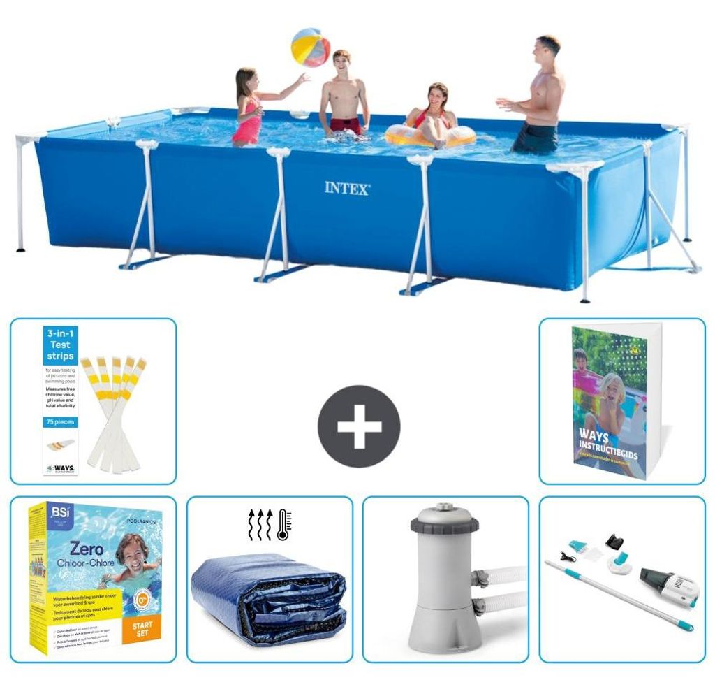Rechteckiger Frame Pool - 450x220x84 cm - 7-teilig S39