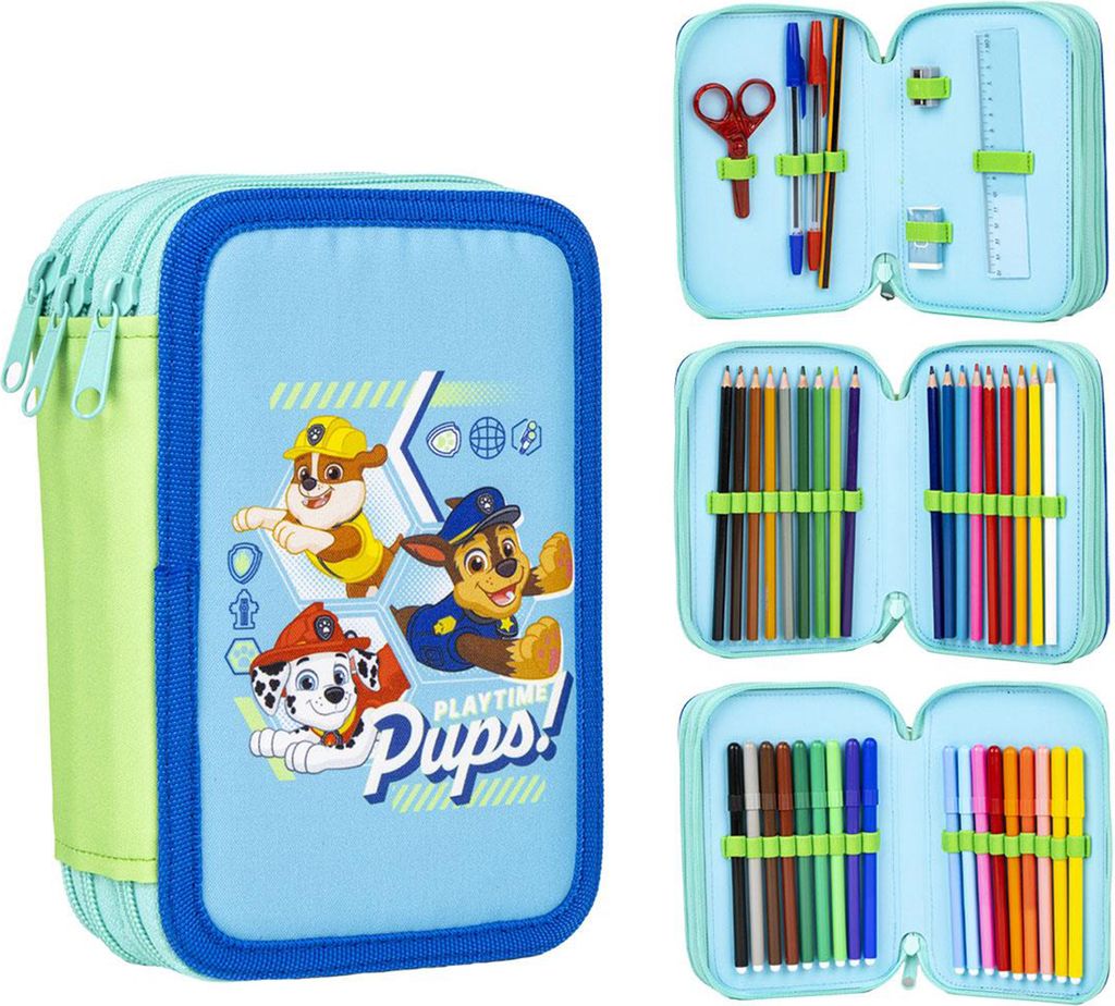 Paw Patrol Federmäppchen – Mit Reißverschluss, Ca. 19x6x6 Cm, Blau