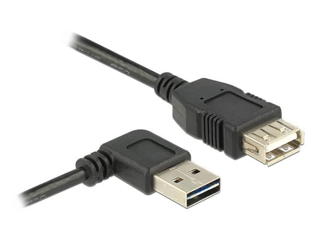 DELOCK USB Kabel A -> A St/Bu 90° li/re 2.00m Easy USB