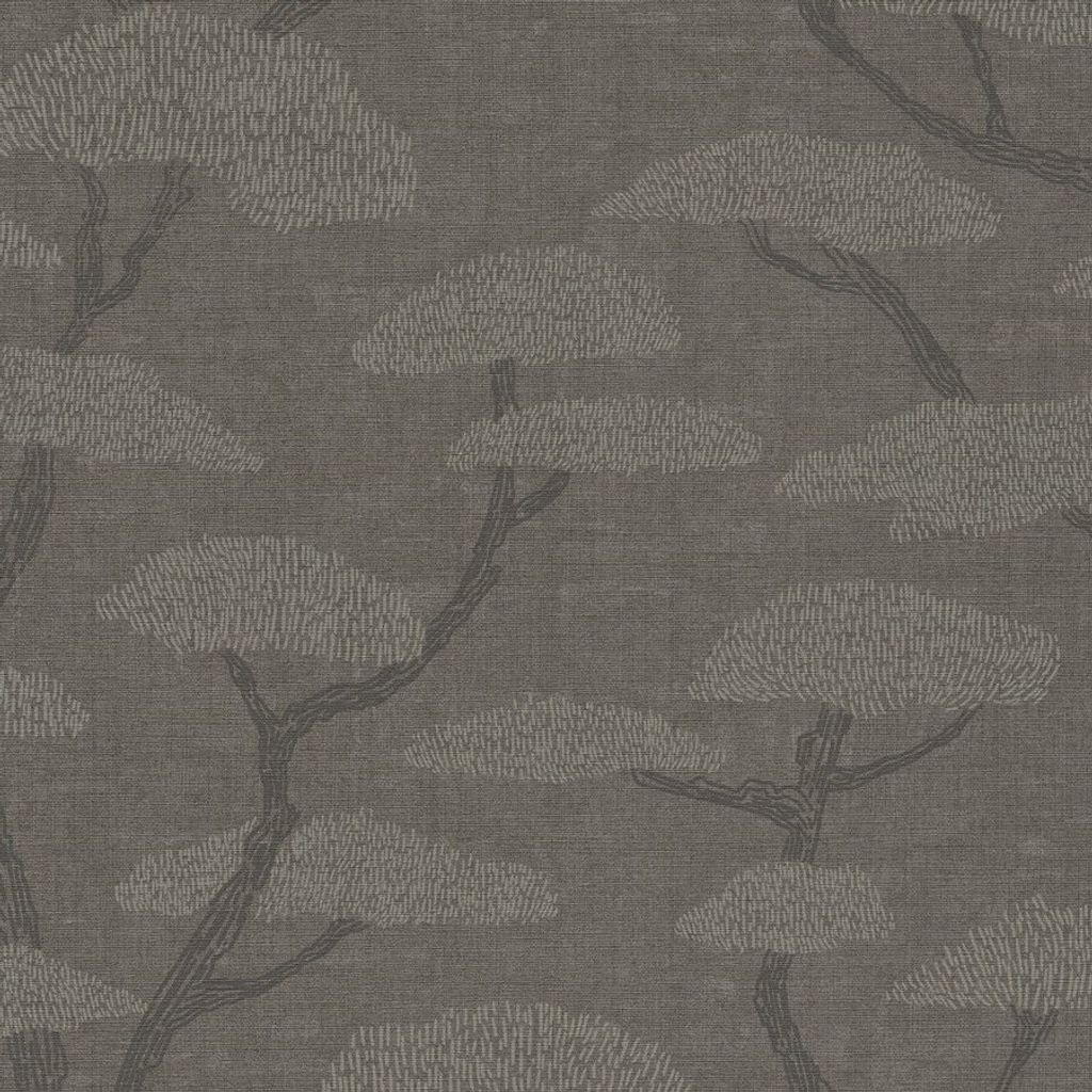 A.S. Creation | Black is Beautiful | 387415 | Vliestapete | Bäume & Blätter | 10.05 x 0.53 m | Grau | Wohnzimmer | Flur | Büro | Küche | Wohnr...