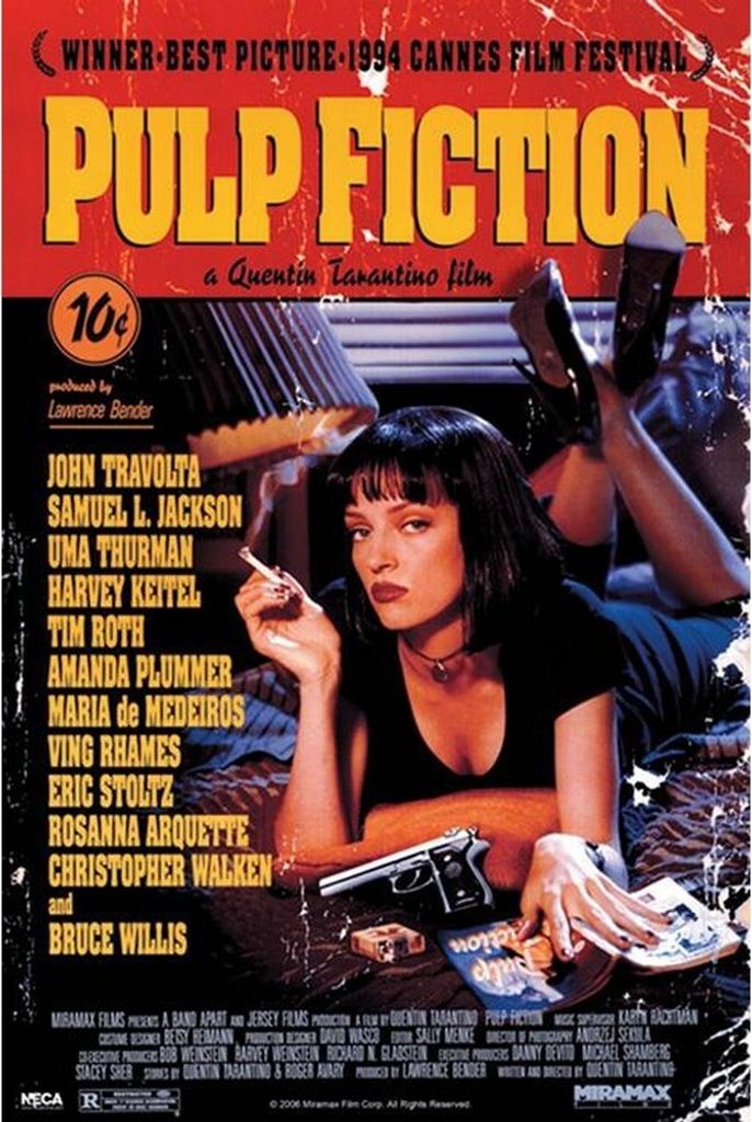 Pulp Fiction - Poster "Uma On Bed", Maxi PM7207 (91,5 cm x 61 cm) (Bunt)