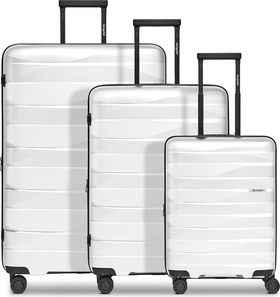 Bergpfeil Travel Trolley Set 3-teilig Ice White Metallic weiß 55cm