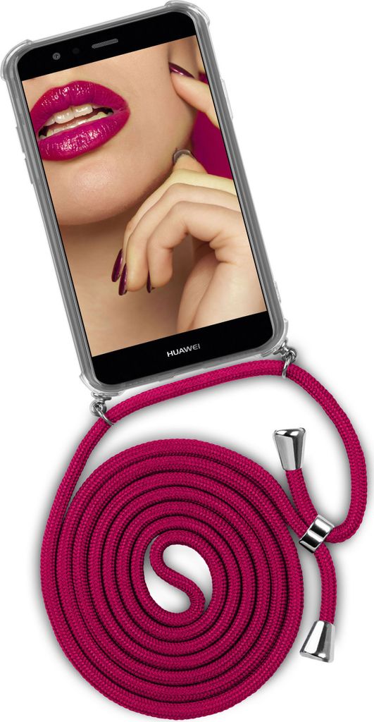 TWIST-Case + TWIST-Cord für Huawei P10 Lite, Farbe:Hot Kiss (Silber)