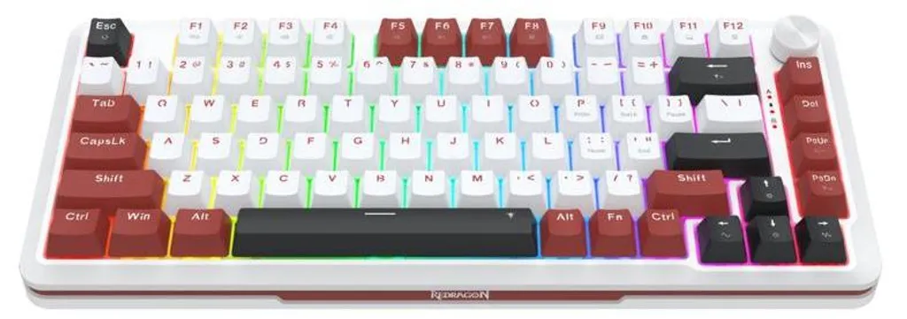 Clavier mécanique gamer REDRAGON Stormhunter filaire RGB blanc noir