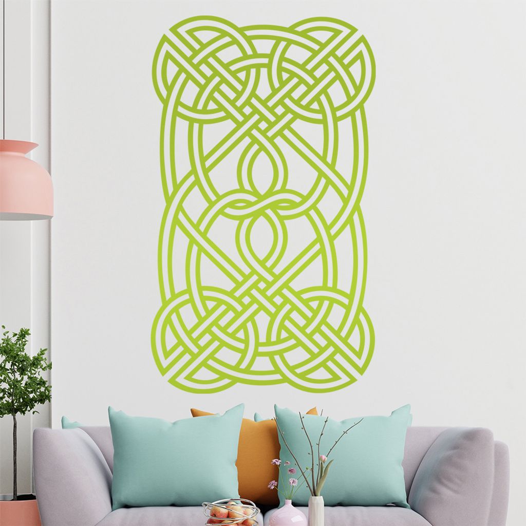 keltischer Knoten - Knotenmuster Wandtattoo in 6 Größen - Wandaufkleber Wall Sticker - Dekoration, Küche, Wohnzimmer, Schlafzimmer, Badezimmer