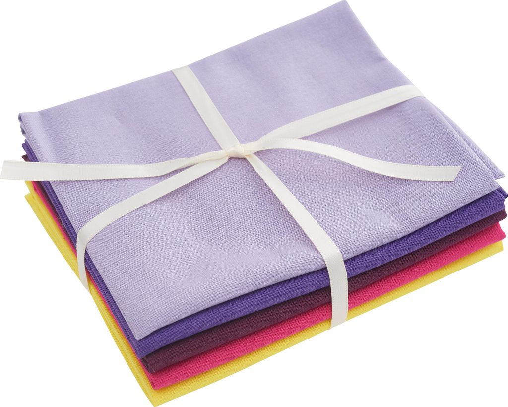 stafil Stoffpaket Patchy Uni Lavendel Beere 5 Stk 45x55 cm 145 g/qm