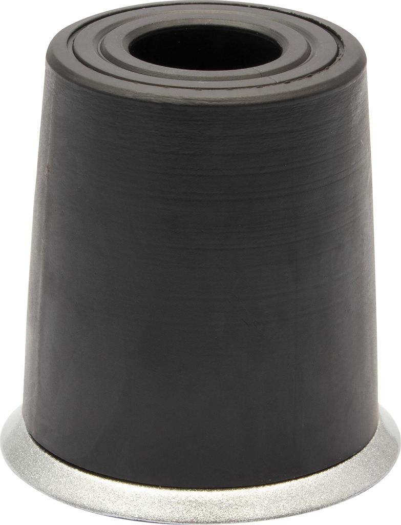 WAGNER Boden-/Wandtürstopper VULKANO MIDI - Ø 35 x 35 mm, Metall/Vollgummi, silber/schwarz, zum Schrauben - 15208111