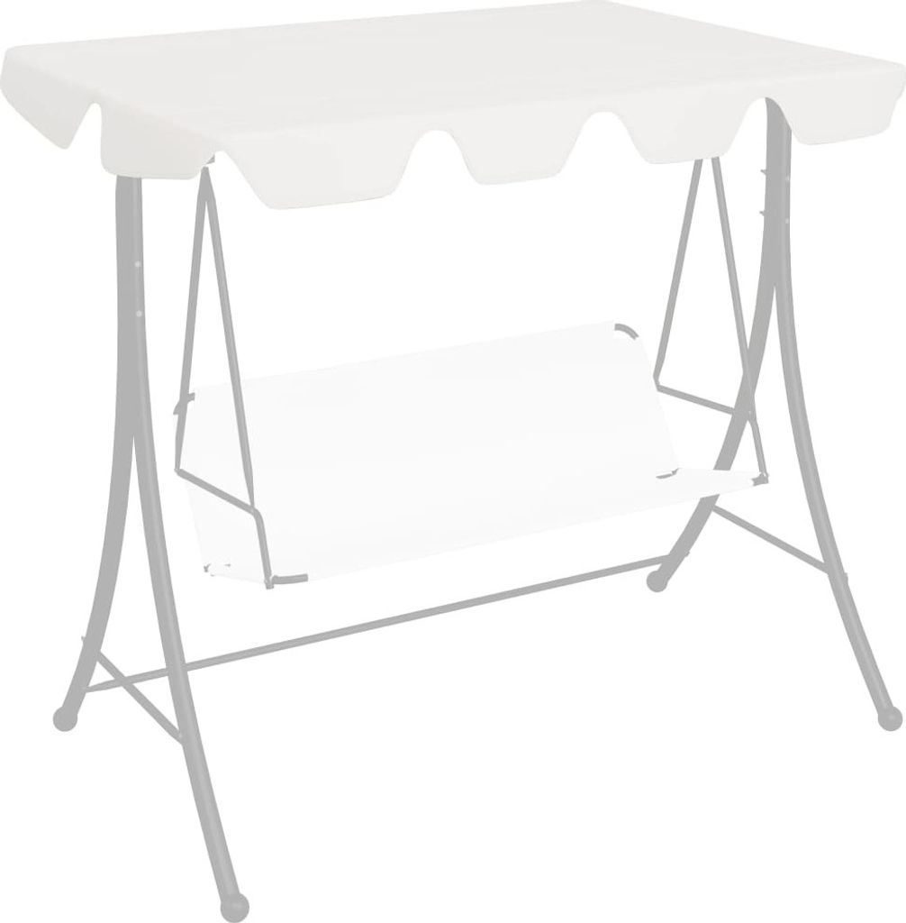 BEI CLORIS Ersatzdach für Hollywoodschaukel Weiß 188/168x145/110cm - Pavillons & Partyzelte 2026Neu5526887