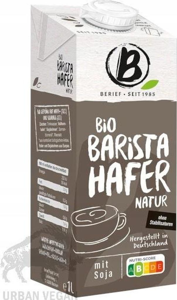 Berief natürliches Soja-Hafergetränk 1000 ml Barista Produktbild 