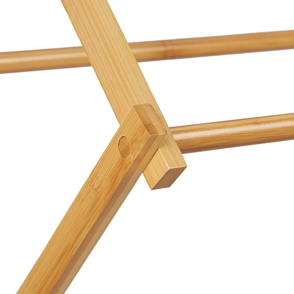Porte-serviettes extensible bambou résistant humidité - Support de bain - 8