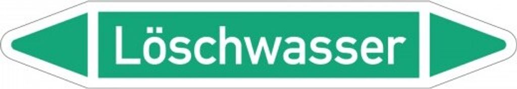 Dreifke Aufkleber I RKZ-Etikett Löschwasser, DIN 2403, grün/weiß, für Ø 25-4...