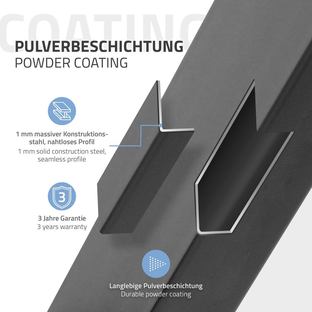 ECD Germany 2x Tischbeine / Tischkufen aus Produktbild 3