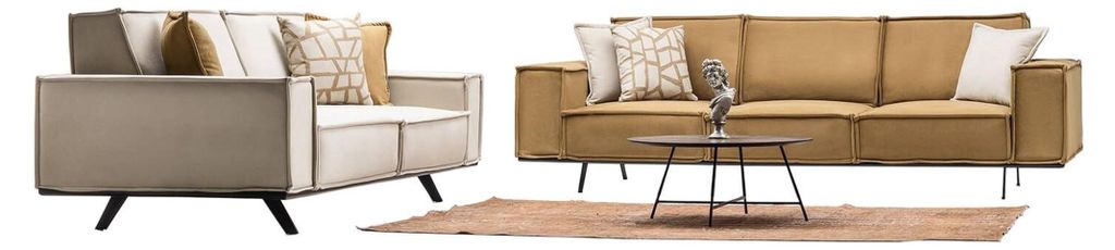 Polstergruppe Sofa Set Wohnzimmergarnitur Garnitur Couch Sofagarnitur 4+3