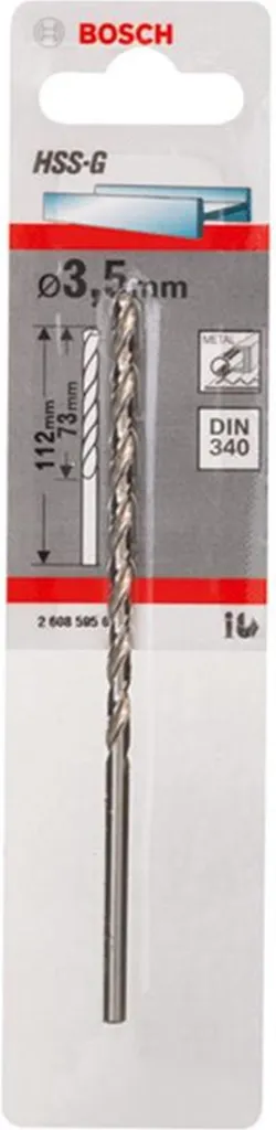 Offerta Punta Trapano Metallo HSS-G 3,5mm DIN 340 Serie Lunga
