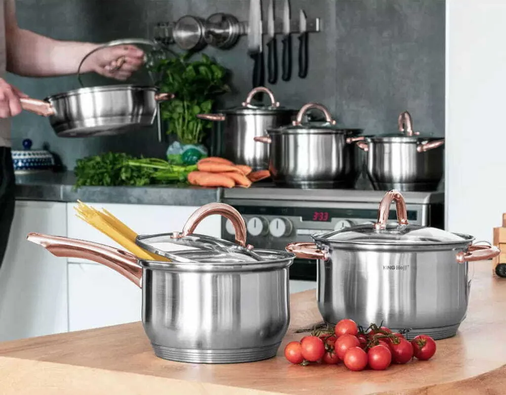 Kinghoff KH-1761 - Set di pentole a induzione, 6 pezzi, con