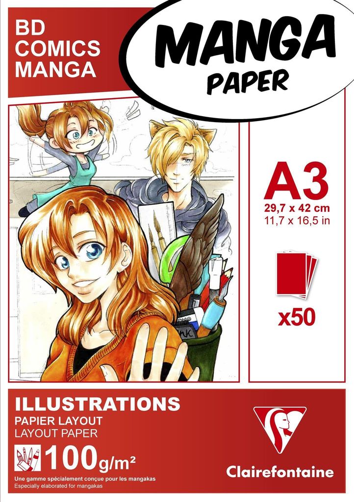 Clairefontaine 3329680940435, Papier artystyczny, 100 g/m², Zdjęcie produktu 