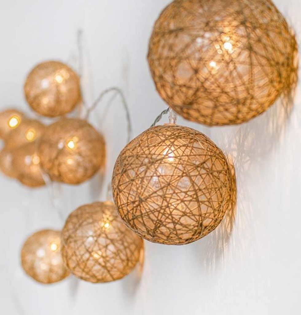 DIYDEC Weihnachtsband-Lichterkette – 4 M, 40 LEDs, Gold, Batteriebetrieben (keine Batterien Inkl.)