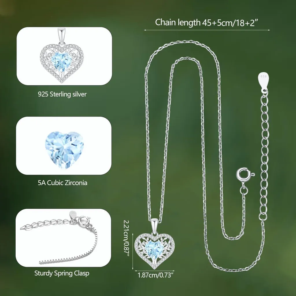 Collana Pendente LAVUMO Argento 925 Albero della Vita e Zirconi 5A - 4
