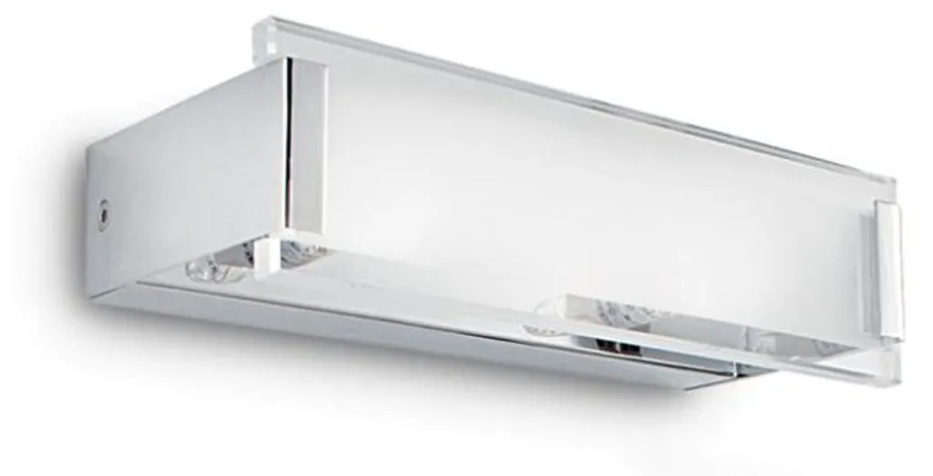 Applique Ideal Lux TEK AP2 Chrome, G9, luminaire rectangulaire aligné