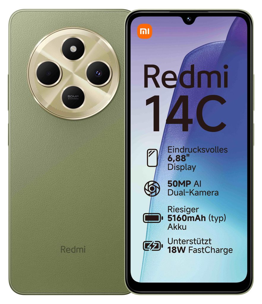 Xiaomi Redmi 14C 128 GB Dual-Sim Sage Green J Obrázek produktu 