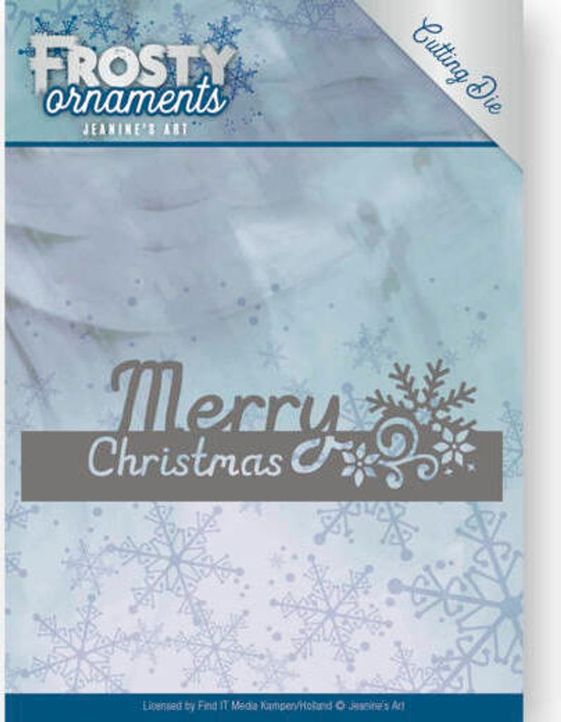Stanzschablone - Jeanines Art - Frosty Ornaments - Text - Merry Christmas