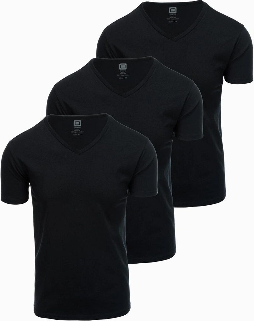 Ombre Clothing Herren-T-Shirt-Set Lelles schwarz S