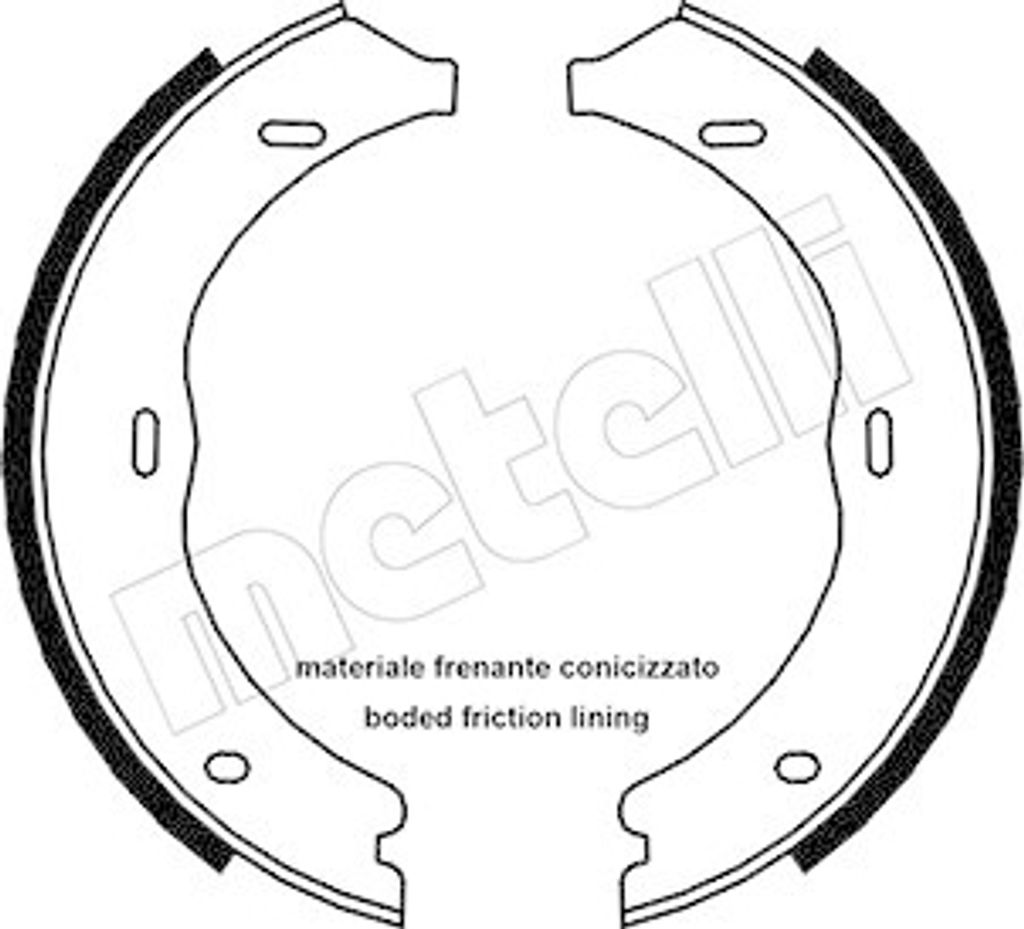 Bremsbackensatz Feststellbremse Metelli 53-0248 für Mercedes Benz Mercedes Benz
