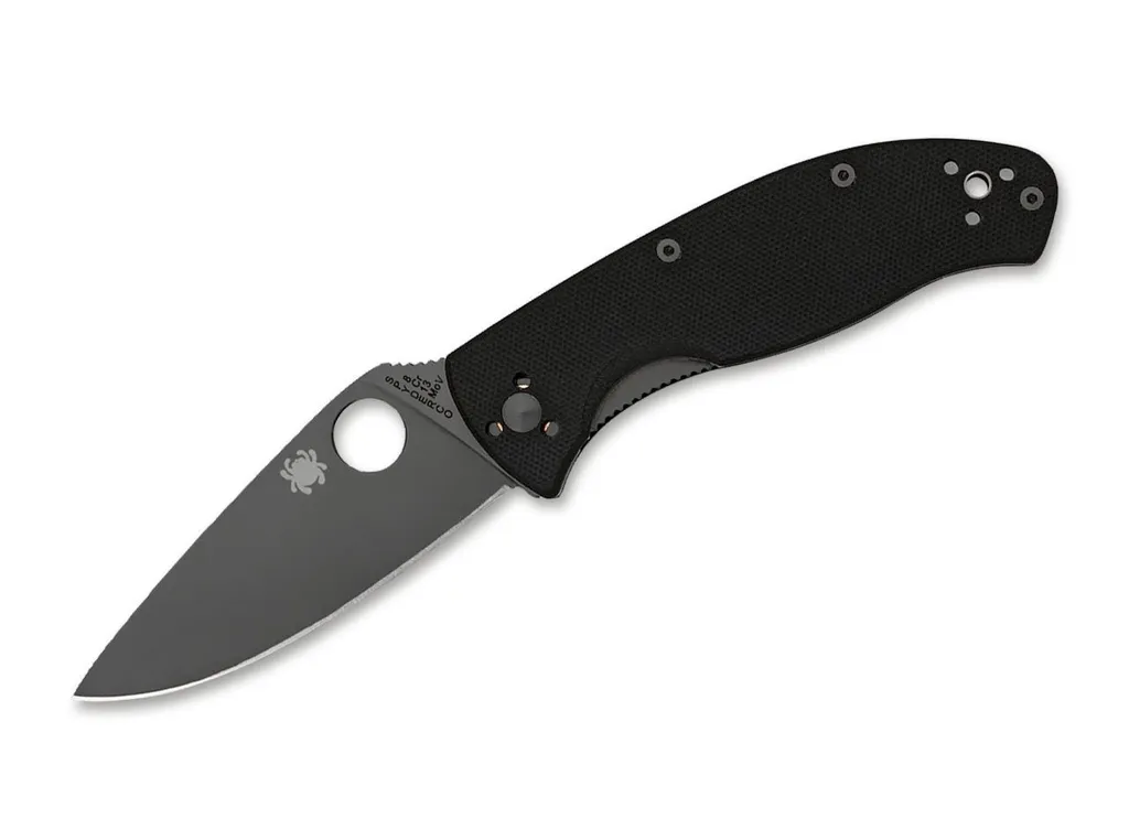 Spyderco Tenacious C122GBBKP Finition Noire avec Manche G-10 Antidérapant