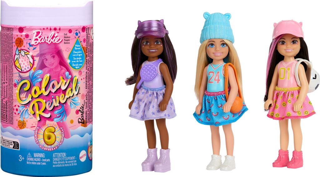 Barbie Color Reveal - Poupée Barbie - 14 cm - Mini poupée Image du produit 