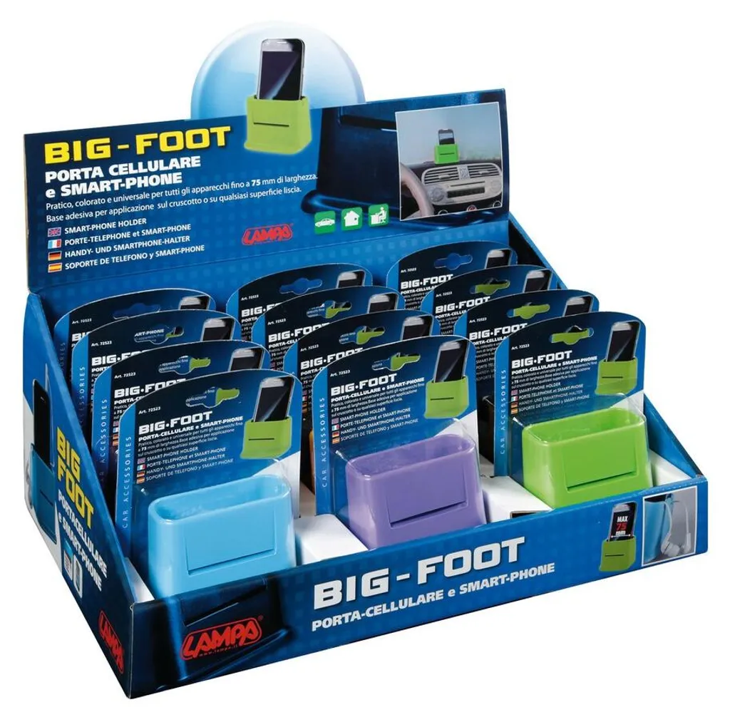 Support smartphone de voiture Big-Foot Lampa avec fixation adhésive