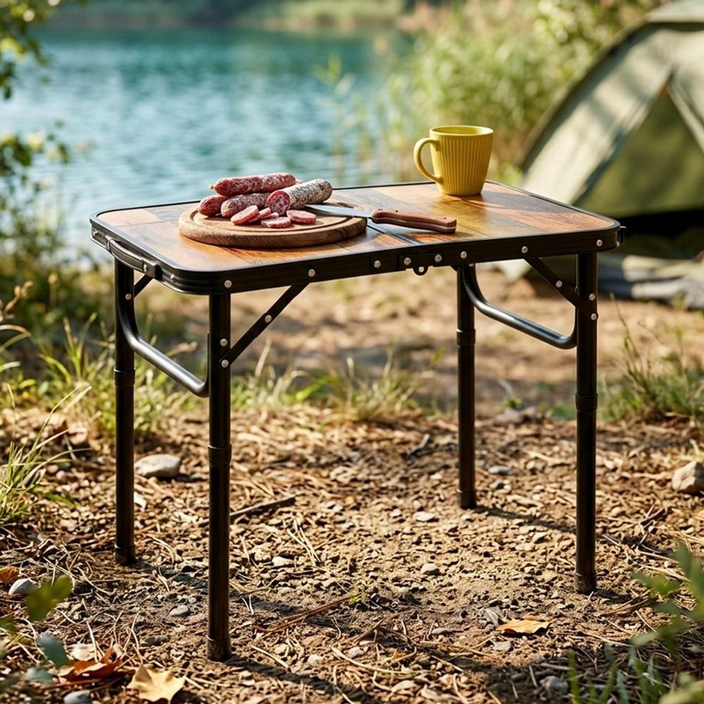 Vilde | Campingtisch Höhenverstellbar - 60x40 cm