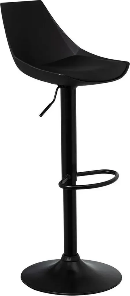 Tabouret de bar en métal noir 104 cm robuste et facile à monter