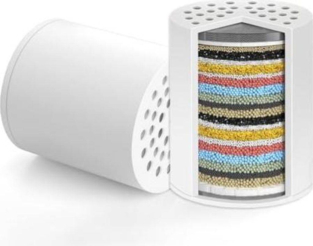 2 Stück 25 Stufen Duschfilter Universal Ersatzpatronem, Shower Filter for Hard Water Entfernt Chlor, Schwermetalle, Kalk, Gerüche, Duschfilter f...