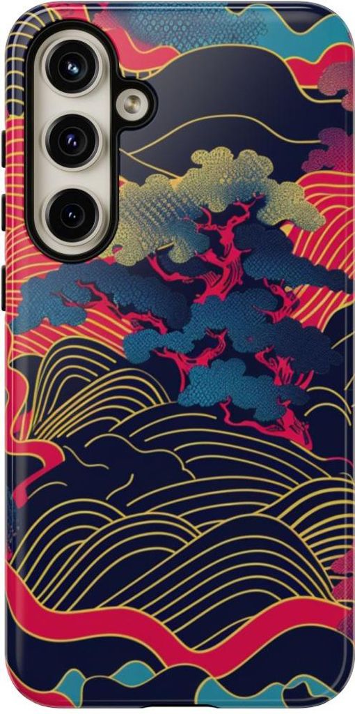 Leuchtendes Landschaftsmuster im japanischen Stil – Hülle Kompatibel mit Samsung Galaxy S24 Plus