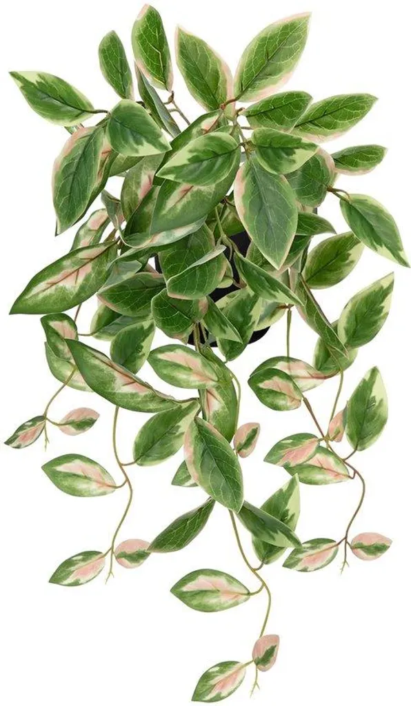 Plante artificielle suspendue 50 cm rose vert déco sans entretien