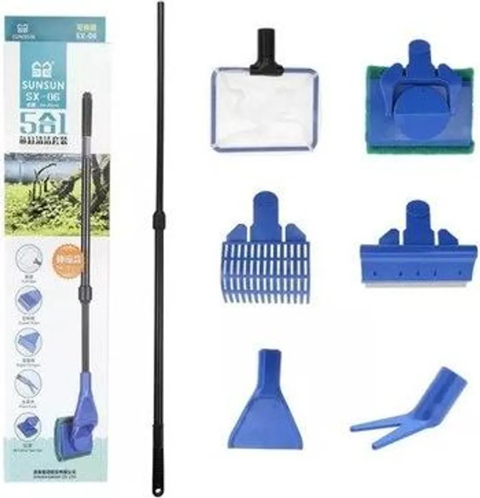Entretenir les vitres et le sable d'aquarium avec le kit SunSun SX-06 5 en 1