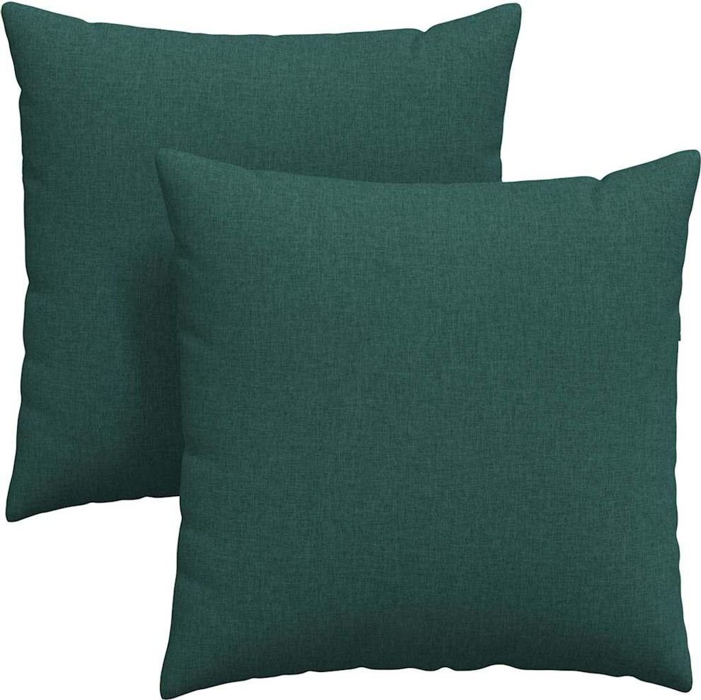 vidaXL Sofakissen 2 pcs Dunkelgrün 60 x 60 cm Stoff