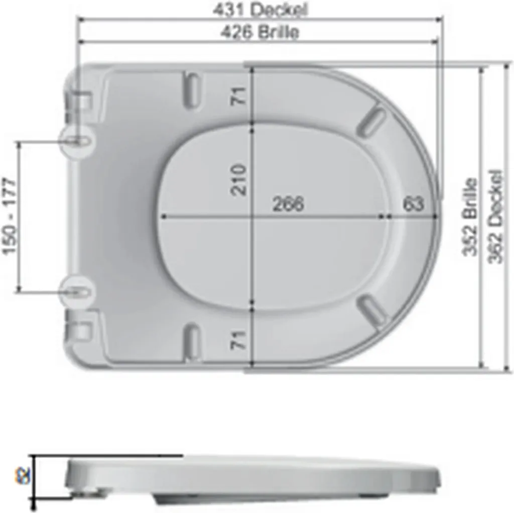 Tavoletta WC Moderna MKW Dario Basic Bianco Vario | Design e Igiene - 3