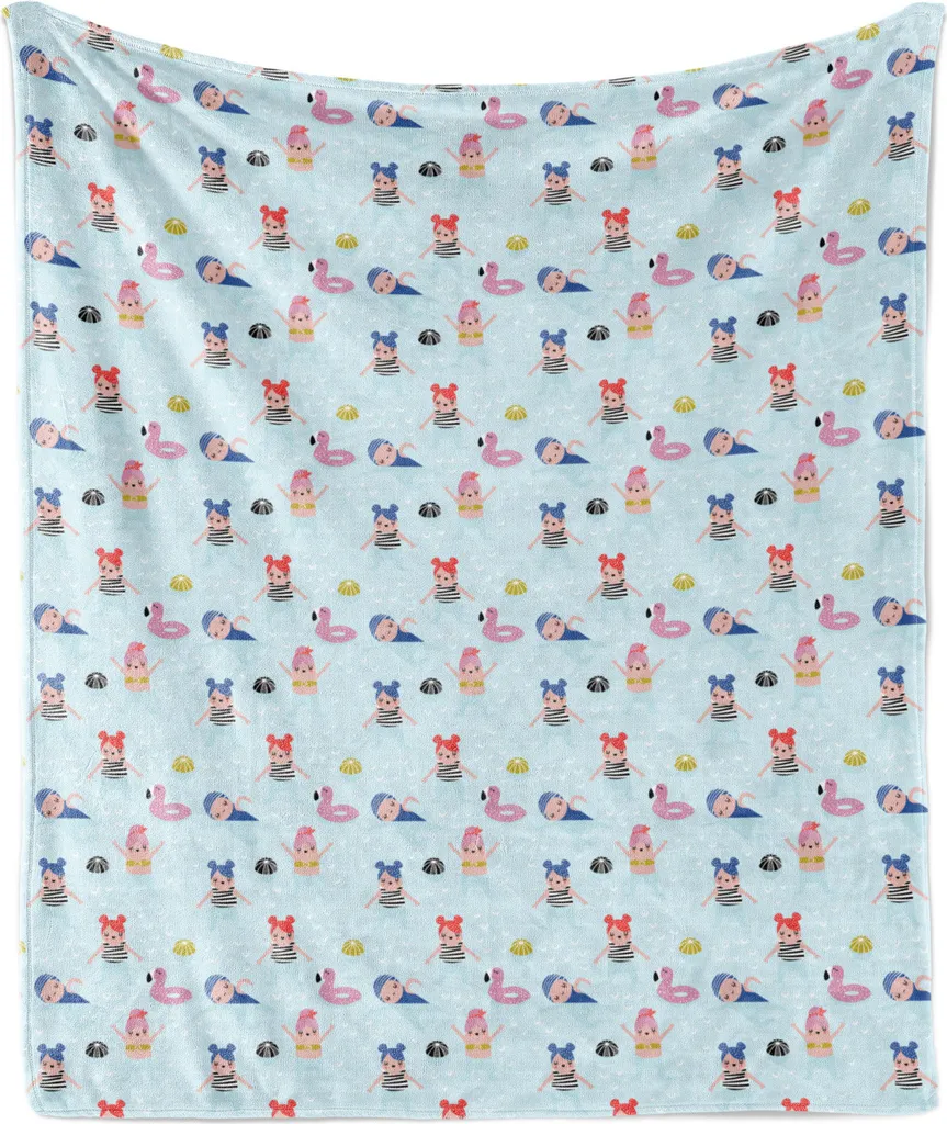 Coperta ABAKUHAUS Pile Flanella 125x175 cm Azzurro - Comfort Totale