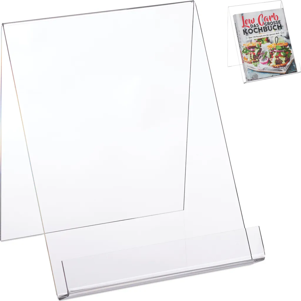 4 Supporti Libri Relaxdays A4 - Reggilibri per Casa, Scuola e Ufficio