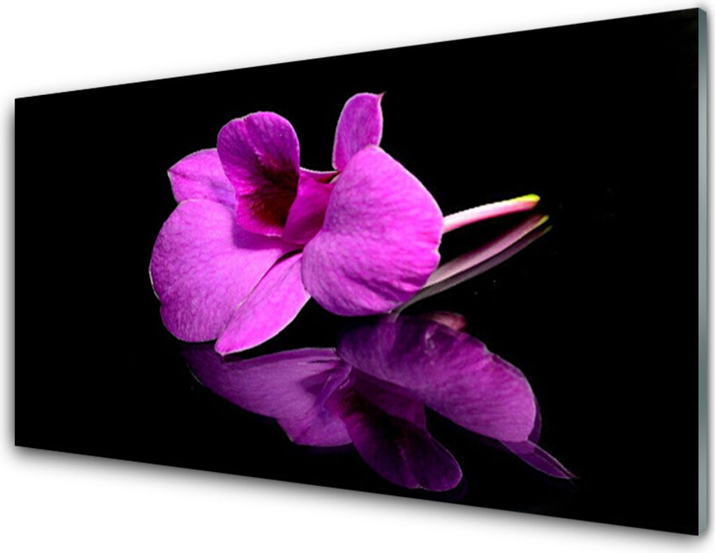 Küchenrückwand aus Glas 100x50cm Spritzschutz Blume Pflanzen