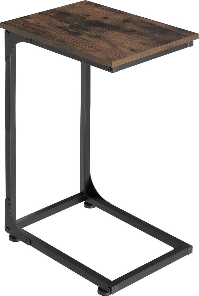 Table d’appoint Erie 40x30x63cm - Bois foncé industriel, Image du produit 