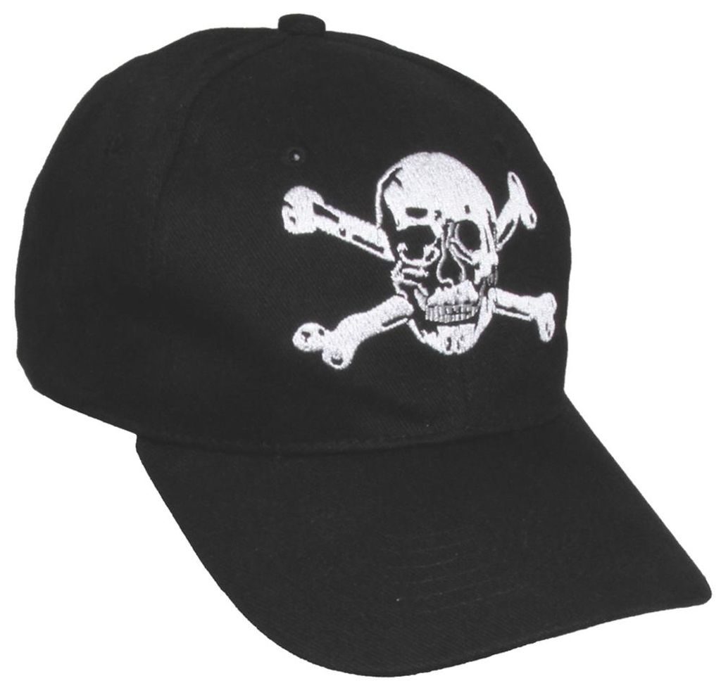 Pro Company BB Cap, flach, "Totenkopf", schwarz Produktbild 